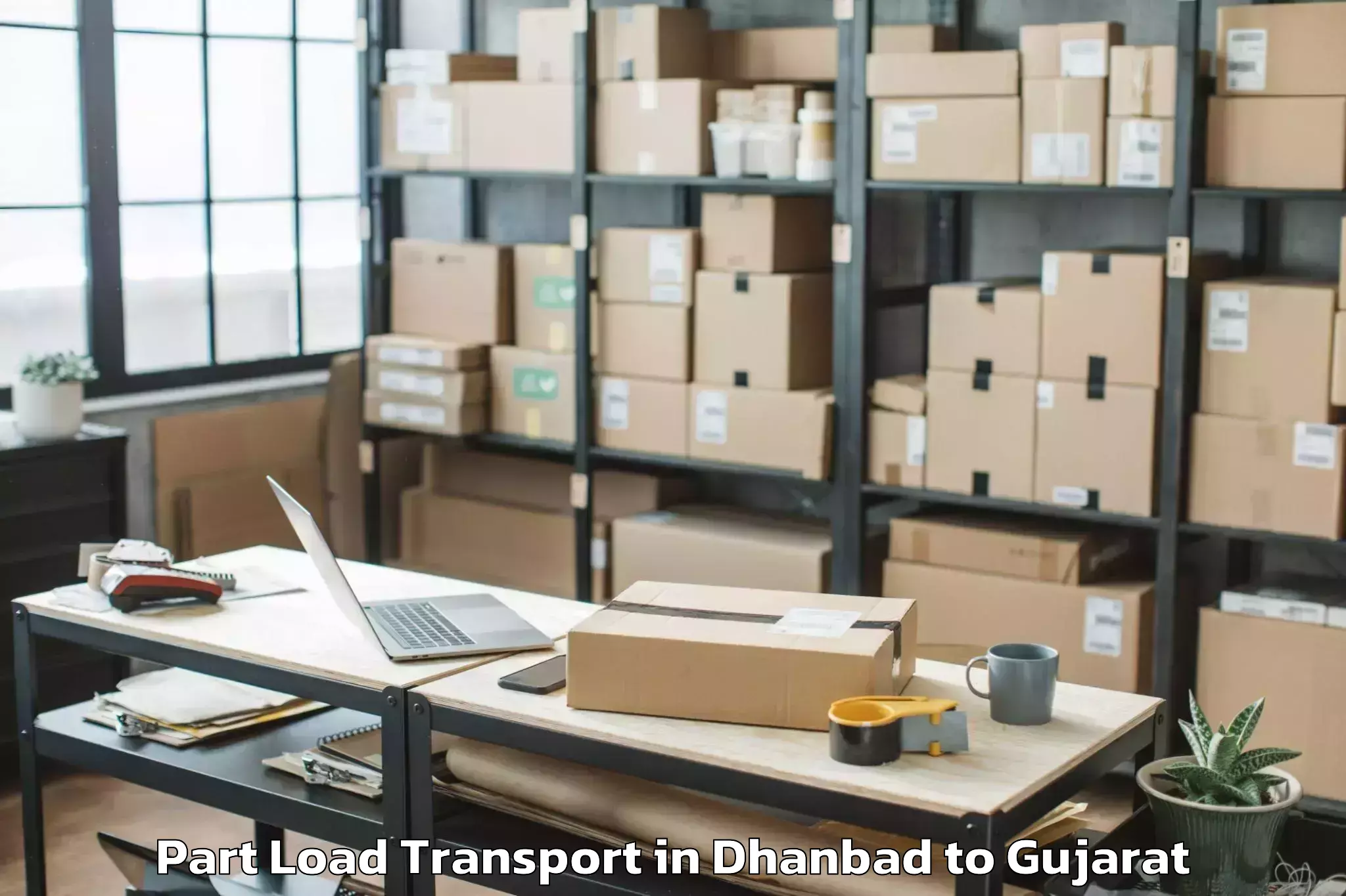 Leading Dhanbad to Jamnagar Part Load Transport Provider